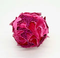 Fuchsia Velvet Leaf Ball Ornament