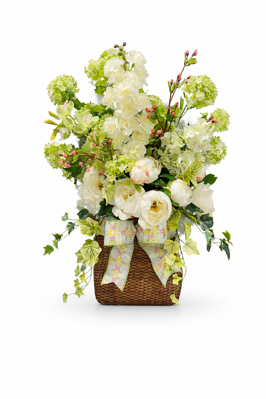 22"W X 10"L X 28" H BELLE MEADE HANGING BASKET