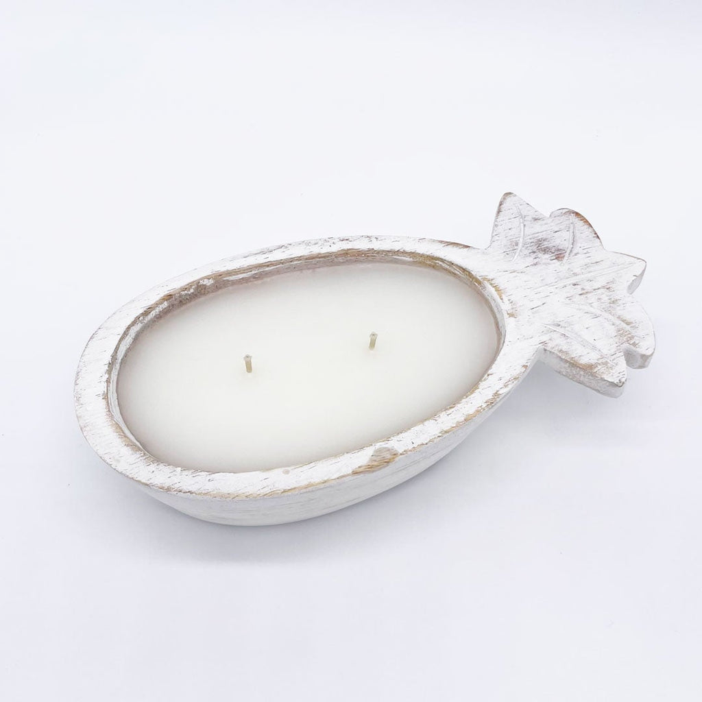 Blue Hydrangea - Pineapple Wood Bowl Candle