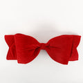 24"VELVET FABRIC BOW-RED