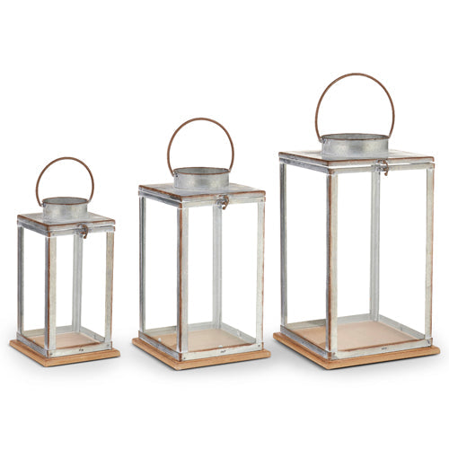 11.75" Galvanized Lantern (SMALL ONLY)
