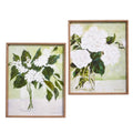 22" White Flowers in Vase Framed Print (RIGHT ONLY)