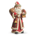 9" Holly and Pine Lantern Santa