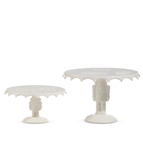 4.5"H X 8.5"D Nutcracker Pedestal-WHITE