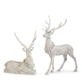 18.25" Iced Deer with Holly Wreath - STANDING ONLY
