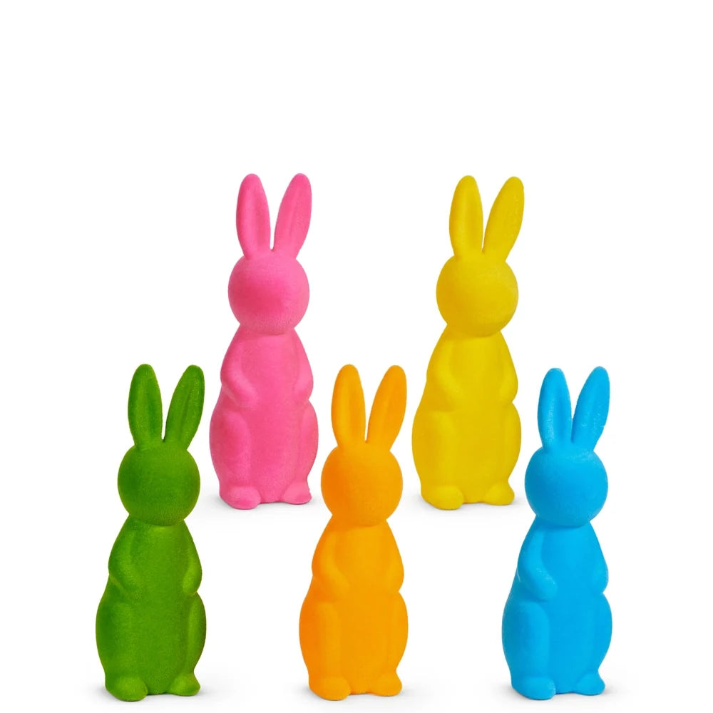 15" Bright Flocked Bunny (ORANGE ONLY)