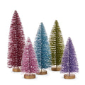 8.5" Multicolor Glittered Trees (BLUE MED)