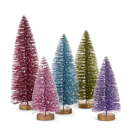 7" Multicolor Glittered Trees (PINK SMALL)