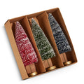 7.75" Box of Multicolor Bottle Brush Trees