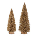 15" Gold Glittered Trees
