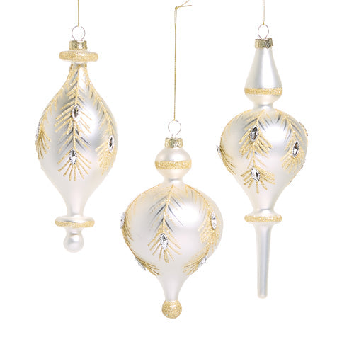 6.25" White Gold Ornament (LEFT ONLY)