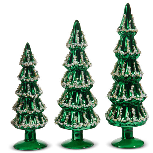 10" Green Beaded Tree - SMALL ONLY