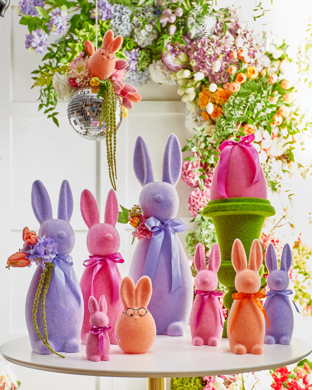 27" SHERBET FLOCKED BUNNY