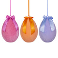 16" PINK FLOCKED HANGING EGG