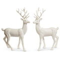 18" White Glitter Deer (LOOKING LEFT)