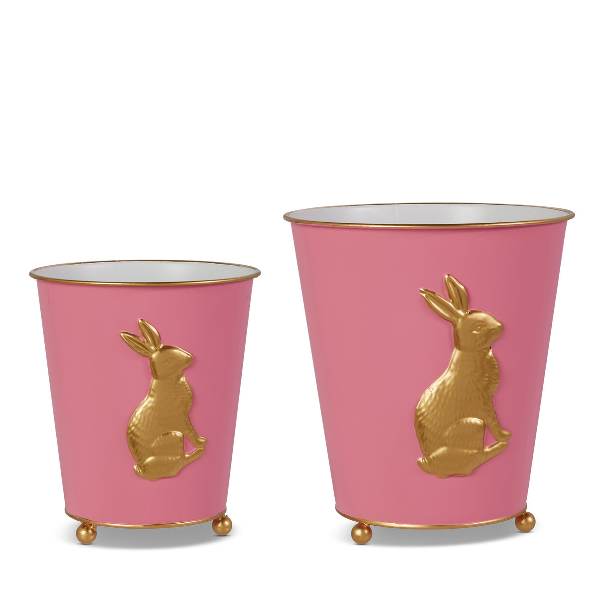 7.5" PINK BUNNY CACHE POT-SMALL