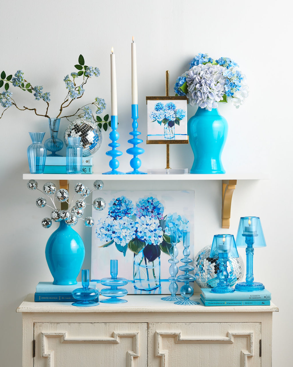 10.25" BLUE CANDLE STICKS (LEFT ONLY)