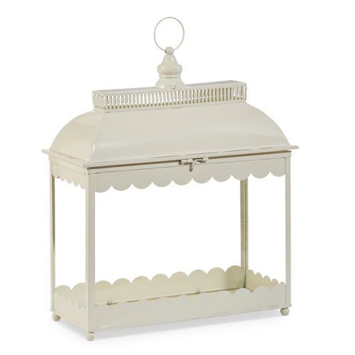 17" Ivory Scalloped Lantern