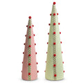 19" Candy Cane Stripe Seersucker Cone Trees (RED ONLY)