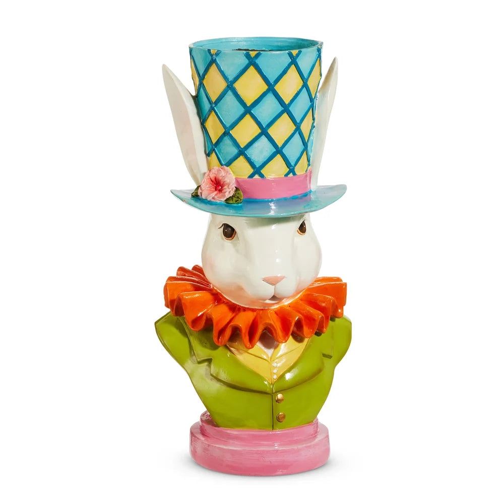 18" Bunny Top Hat Flower Pot
