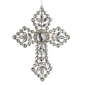 9" Clear Jewel Cross Ornament