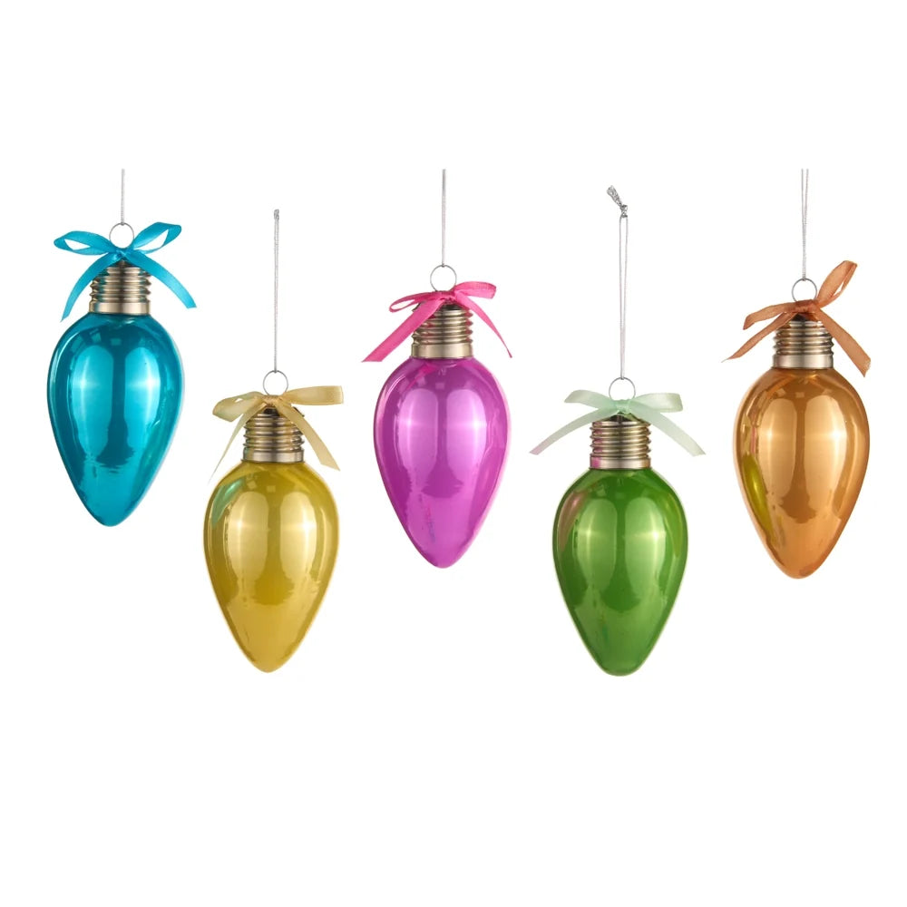 4.5" Neon Light Bulb Ornament (ORANGE ONLY)