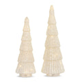 14.25" Lighted Champagne Glitter Trees (LARGE ONLY) SHIPS 9/1/2026