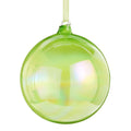 5" Neon Green Iridescent Ball Ornament
