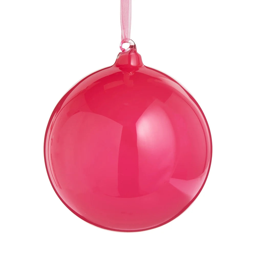 5" Shiny Raspberry Ball Ornament