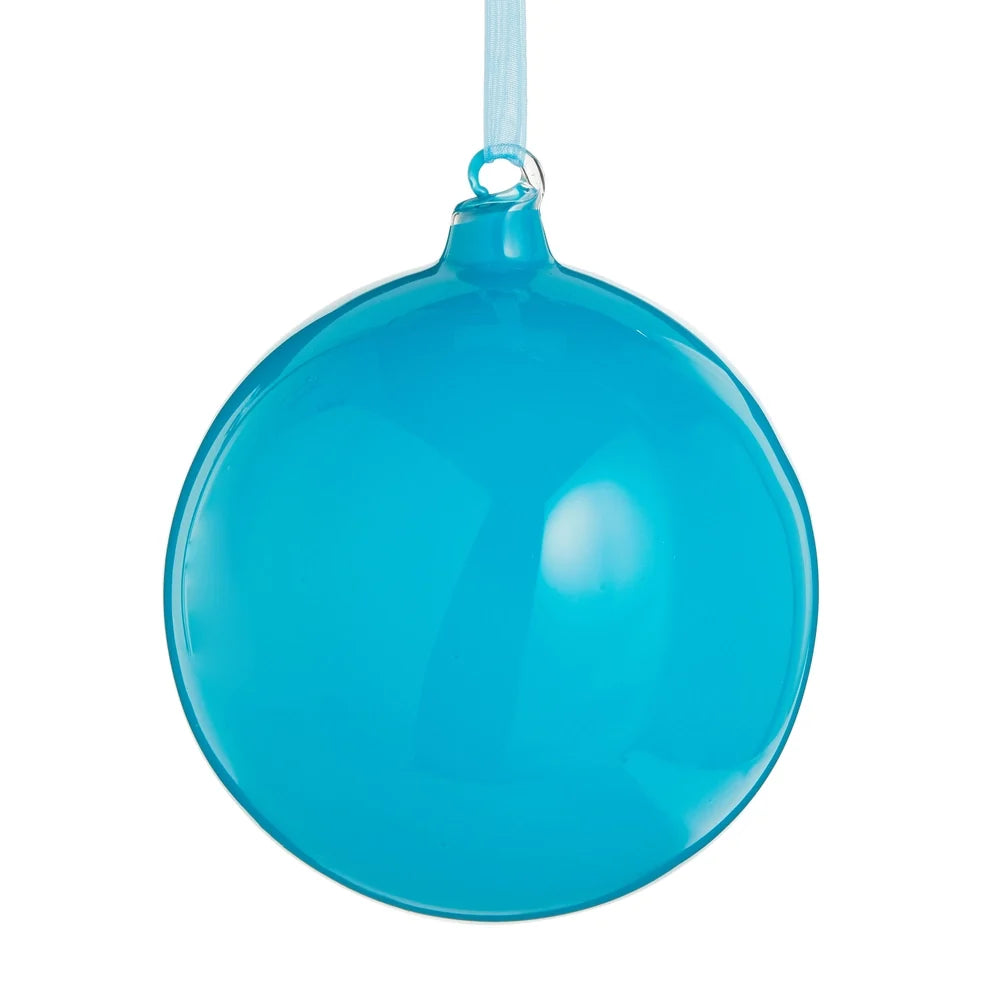 5" Bright Blue Ball Ornament