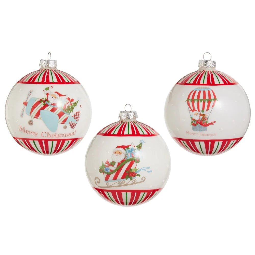 5" Santa's Adventures Ball Ornament (RIGHT ONLY)