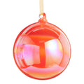 5" Neon Orange Iridescent Ball Ornament
