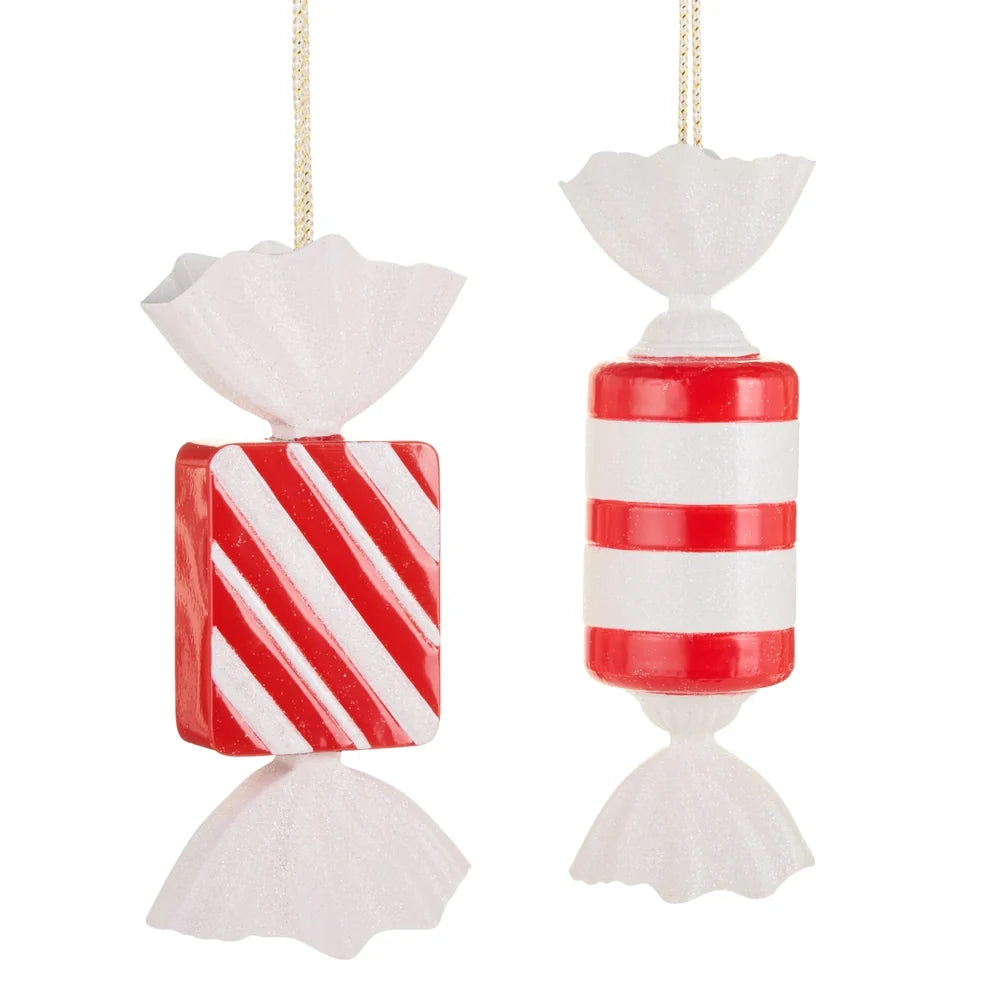 14.25" Red and White Candy Ornament (RIGHT ONLY)