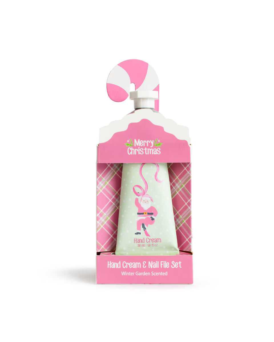 Wrapped in Ribbons Hand Cream and Nail File Set Winter Garden Scented Pink/Multi 2.5x6x1.75
