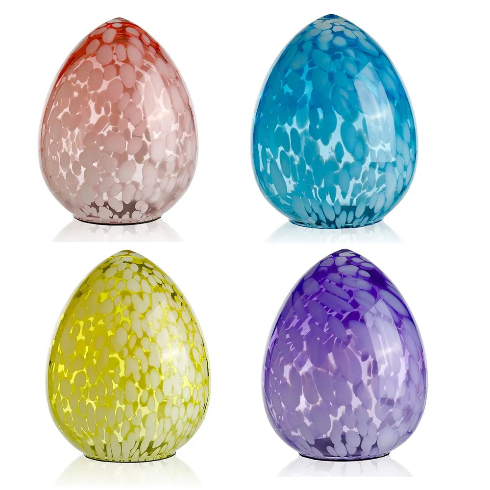 D6.5"H7.9" GLASS EASTER EGGS-YELLOW ONLY