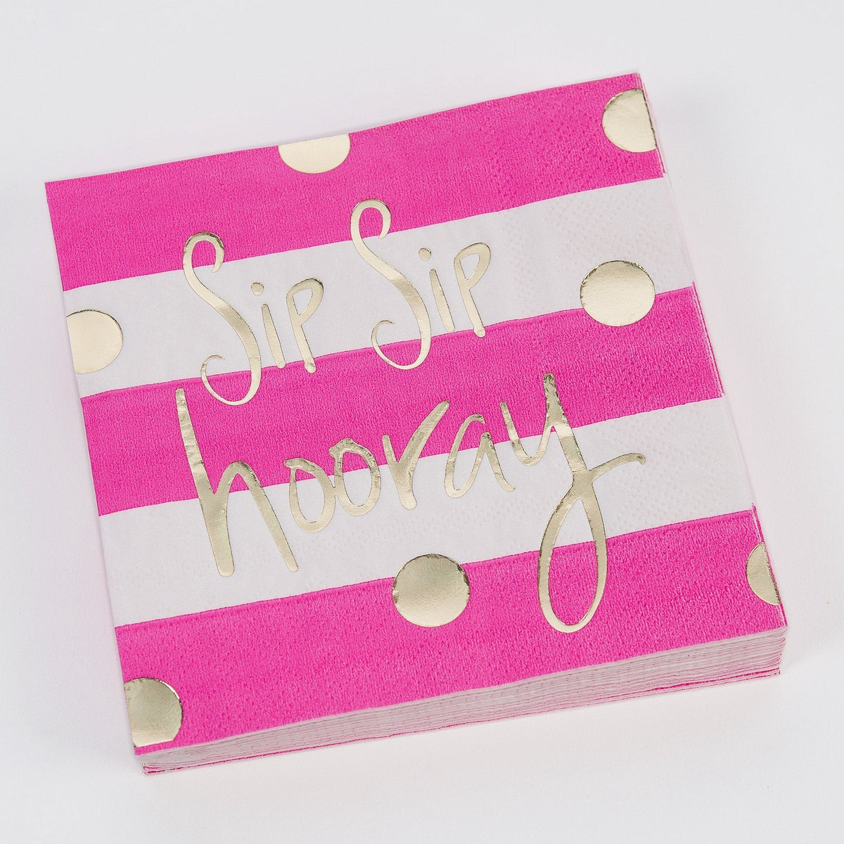 Sip Sip Hooray, Beverage Napkin..Package Of 20