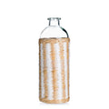 D4.5"H13"GLASS VASE WIGTH RATTAN HOLDER