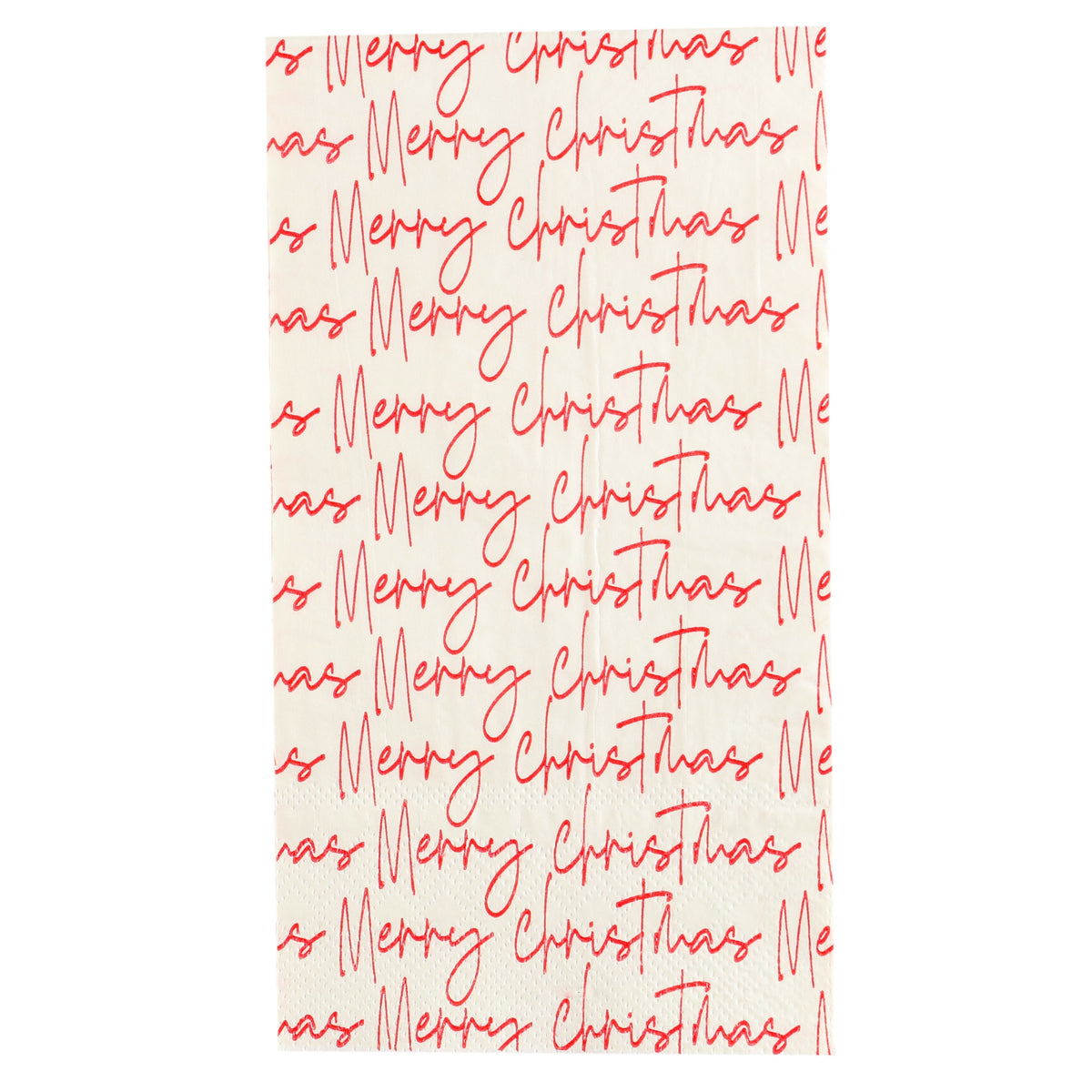 Merry Christmas Script Guest Towel 16 Pcs Per Pkg