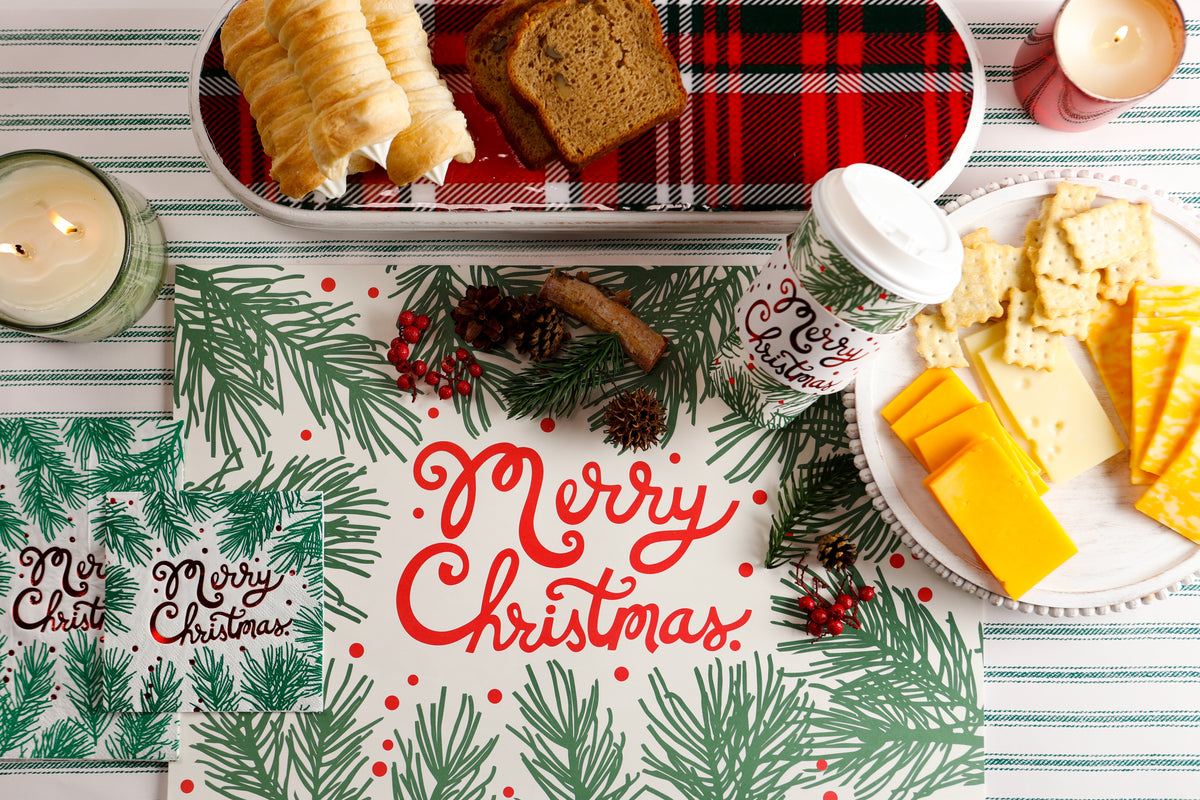 Pine Bough Merry Christmas Placemat
