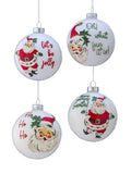 4" Glass Dancing Santa Ball Ornament (Oh What Fun It Is Only)
