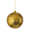 4" CRINKLE FOIL BALL ORNAMENT-GOLD