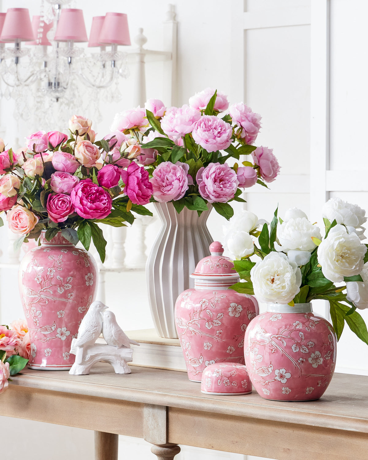 9" PINK ROUND JAR
