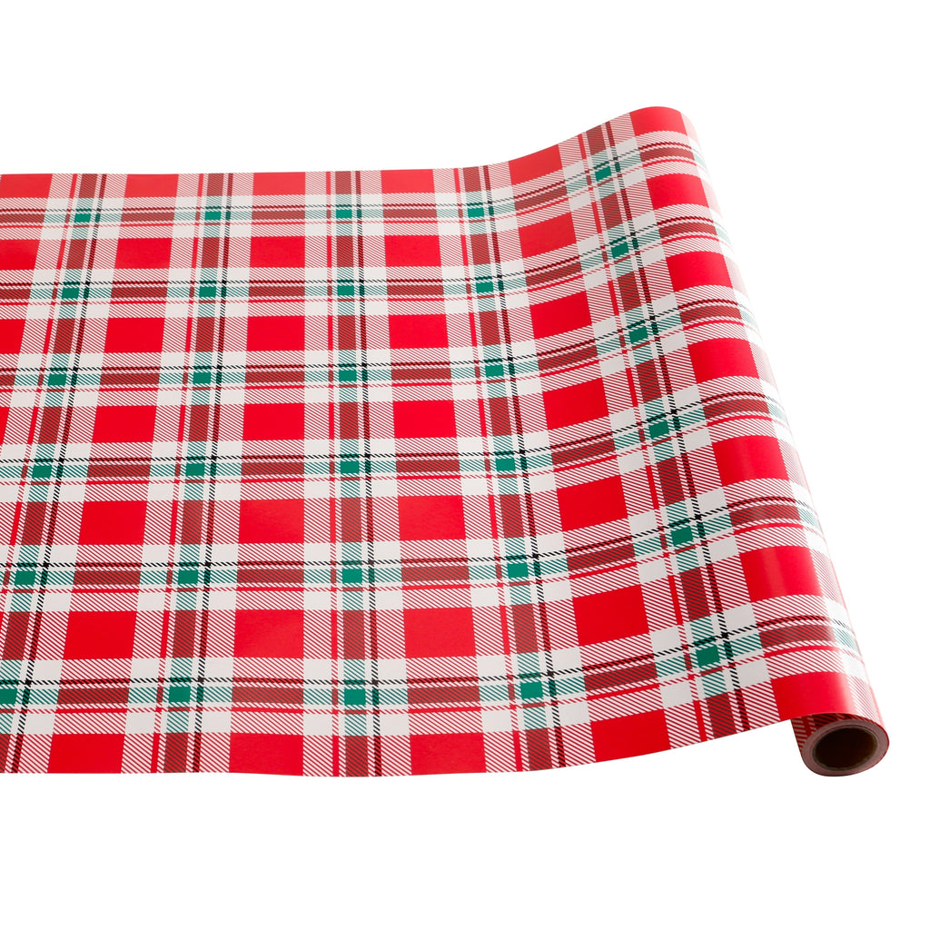 Hand Script Story- Red/White/Green Plaid Table Runner