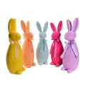 L9.4"W8.3"H26.4" FLOCKED EASTER RABBIT-(PURPLE ONLY)