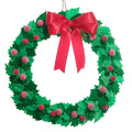 20" Pink Holly Felt Wreath