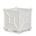 8.5" White Bamboo Planter