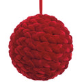 8" Braided Velvet Ball Ornament