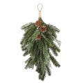 26" REAL TOUCH TEAR DROP WITH MIXED ABIES NOBILIS & PINECONE